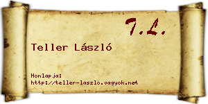 Teller László névjegykártya